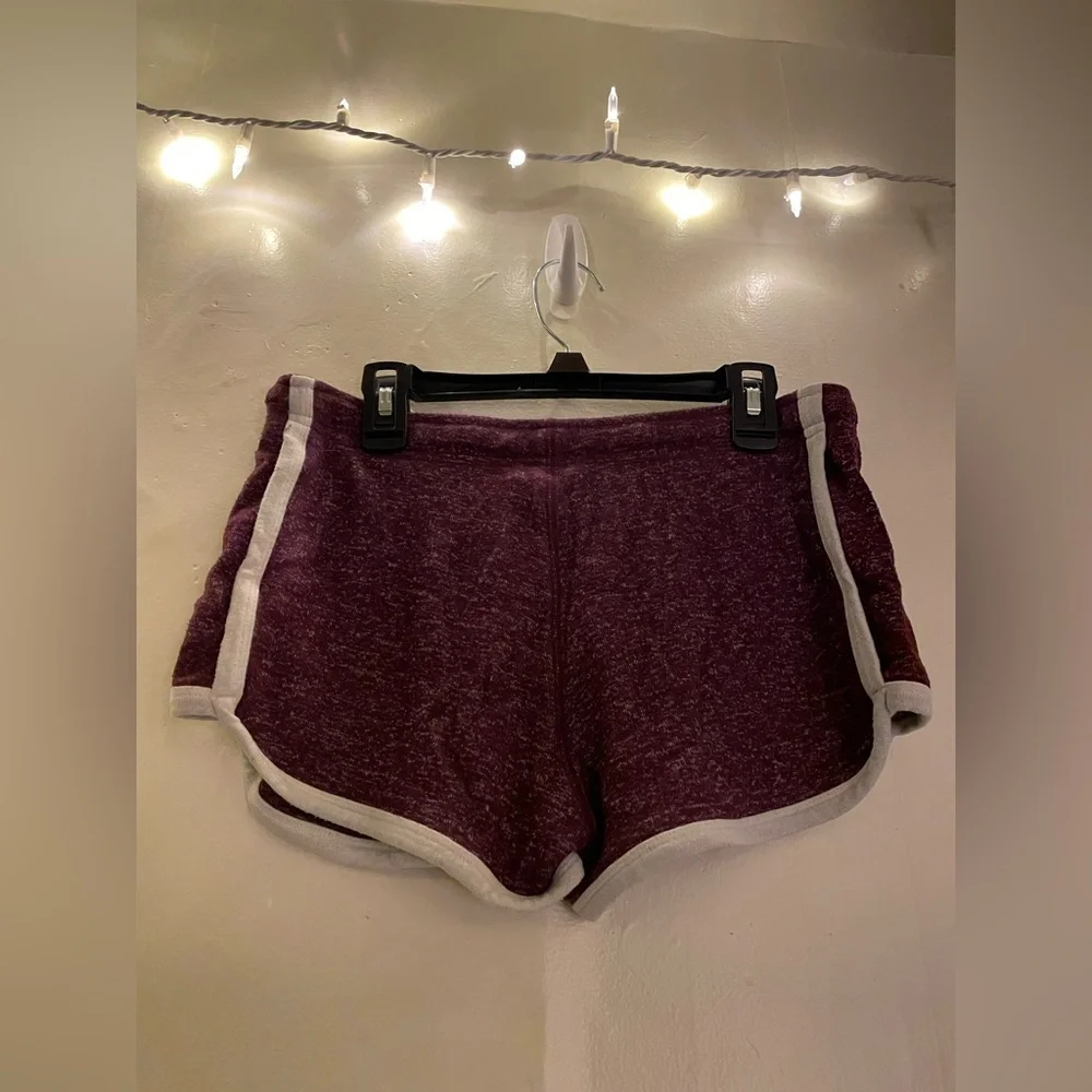 Aeropostale Burgundy Maroon Micro Athletic Shorts Cute Stretchy Comfy Trendy Y2K